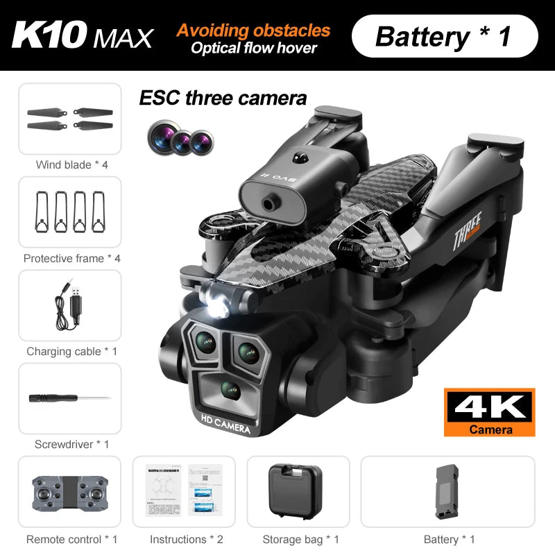 HydroDrone 8K TRIPLE CÁMARA