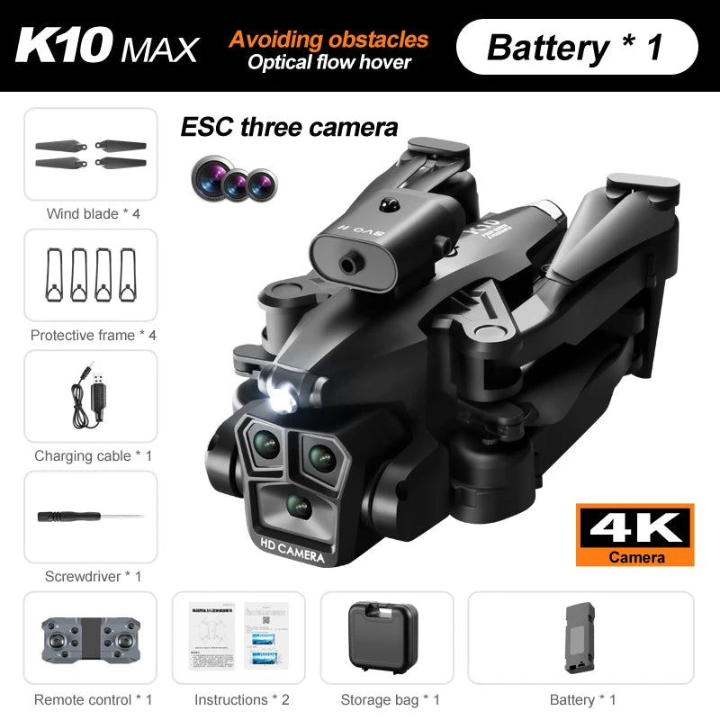 HydroDrone 8K TRIPLE CÁMARA