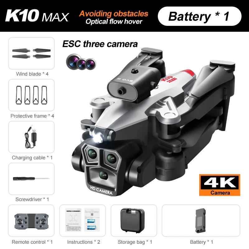HydroDrone 8K TRIPLE CÁMARA
