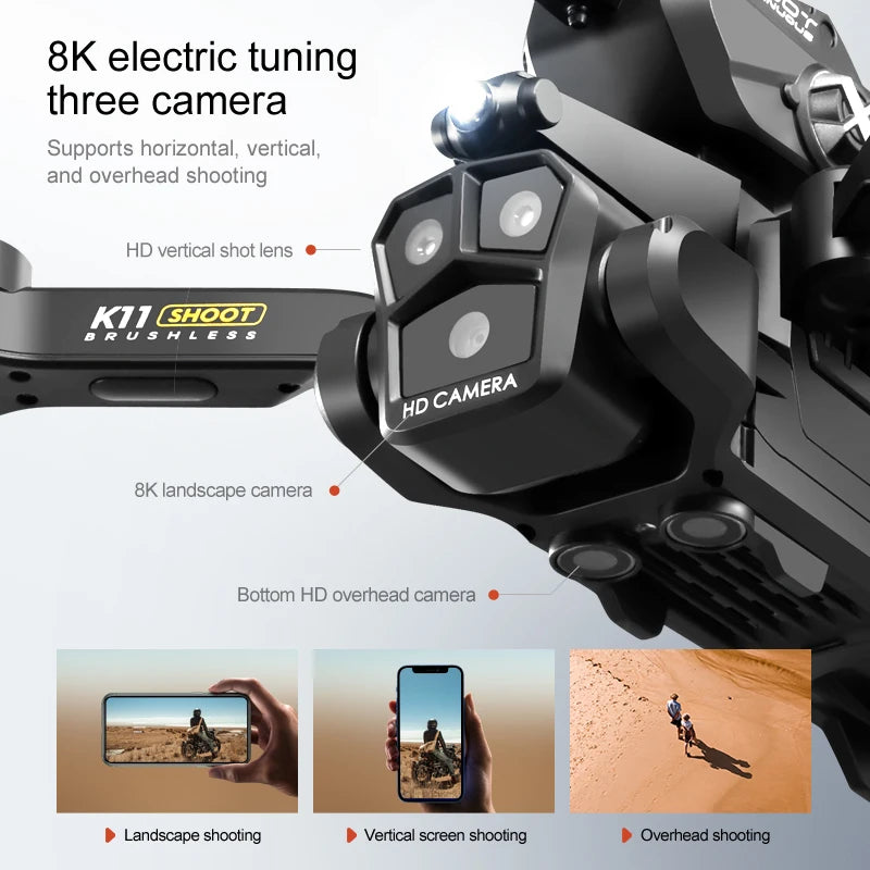 HydroDrone 8K TRIPLE CÁMARA